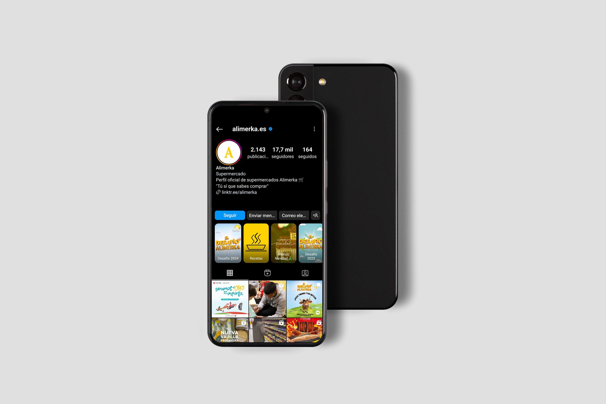 Cuenta de Instagram de Alimerka con promociones, recetas y noticias sobre supermercados en Asturias