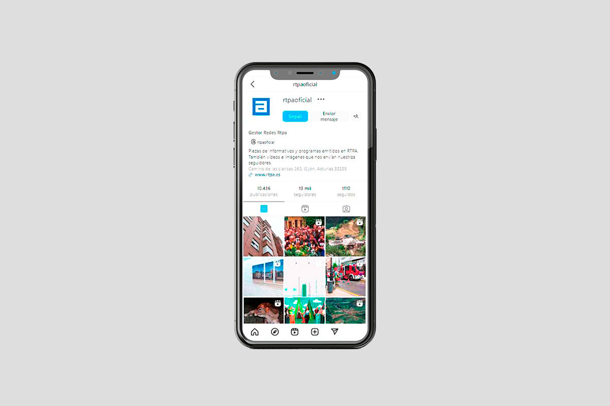 Cuenta de Instagram de RTPA informa de noticias locales y programas destacados en Asturias a sus seguidores